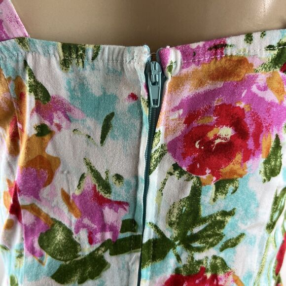 Stop Staring Billion Dollar Baby Dress Size M Watercolor Floral Wiggle Pinup - Picture 8 of 10